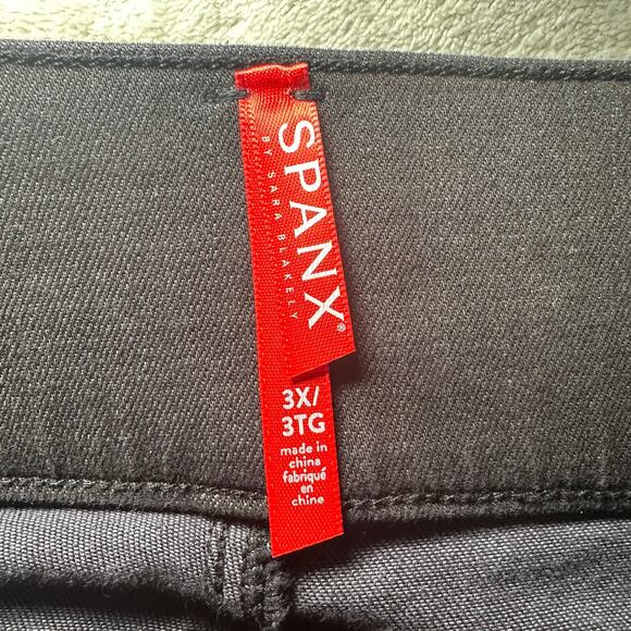 Spanx Denim Legging Women Size 3X Vintage Black Distressed Pull On Stretch NEW - Picture 10 of 16